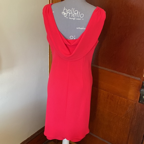 ❤️NWOT VINTAGE PINK BACK DRAPERY FORMAL COCKTAIL DRESS❤️ Size16 - Picture 9 of 11